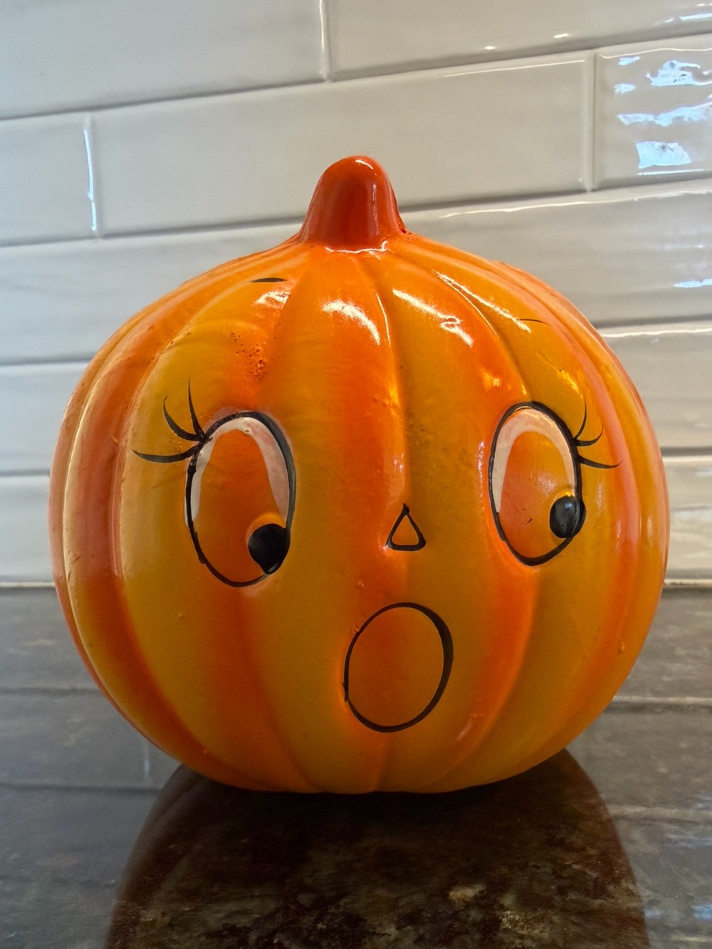 Vintage Halloween Jack-O’-Lantern Flower Pot 1987 Holland Floral Inc